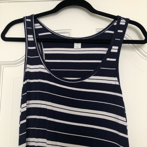 Old Navy Maxi dress Navy Blue and white Medium - Picture 4 of 4